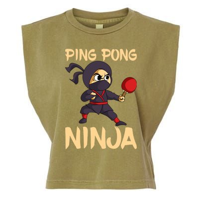 Table Tennis Ping Pong Ninja Lover Garment-Dyed Women's Muscle Tee