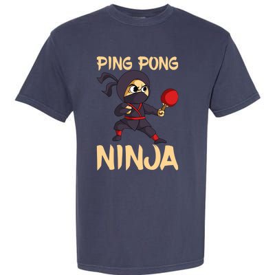 Table Tennis Ping Pong Ninja Lover Garment-Dyed Heavyweight T-Shirt