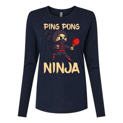 Table Tennis Ping Pong Ninja Lover Womens Cotton Relaxed Long Sleeve T-Shirt