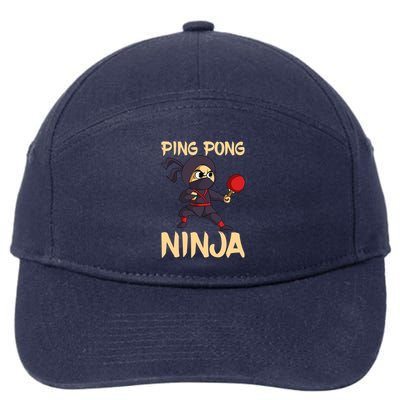 Table Tennis Ping Pong Ninja Lover 7-Panel Snapback Hat