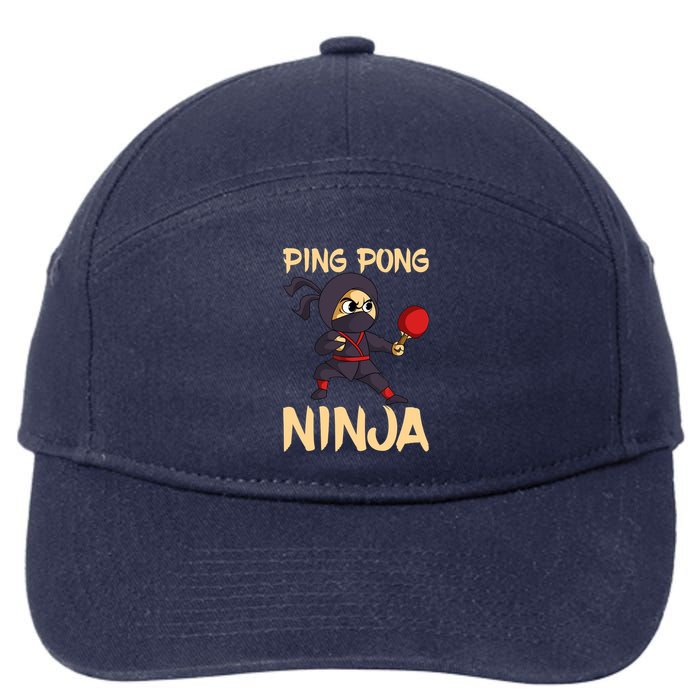 Table Tennis Ping Pong Ninja Lover 7-Panel Snapback Hat