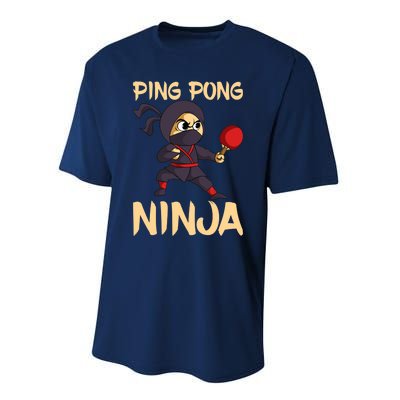 Table Tennis Ping Pong Ninja Lover Performance Sprint T-Shirt