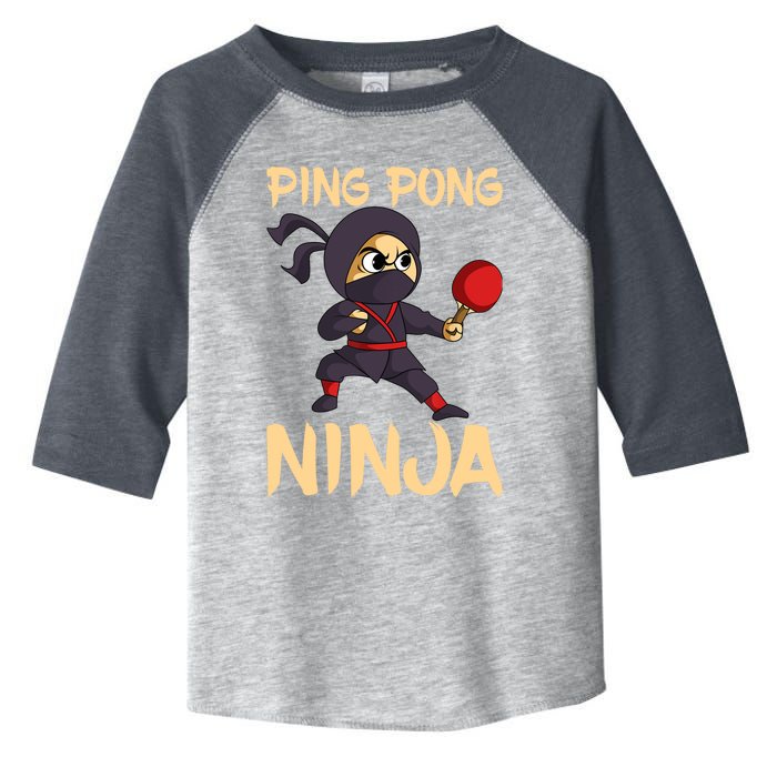 Table Tennis Ping Pong Ninja Lover Toddler Fine Jersey T-Shirt