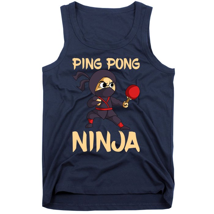 Table Tennis Ping Pong Ninja Lover Tank Top