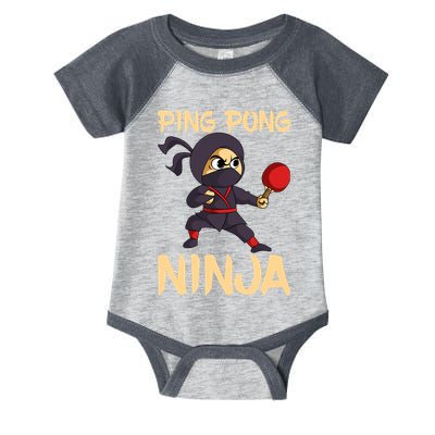 Table Tennis Ping Pong Ninja Lover Infant Baby Jersey Bodysuit