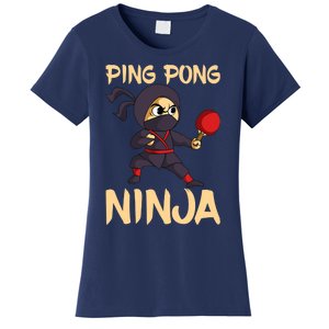 Table Tennis Ping Pong Ninja Lover Women's T-Shirt