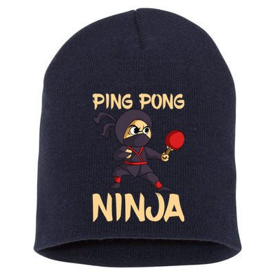Table Tennis Ping Pong Ninja Lover Short Acrylic Beanie