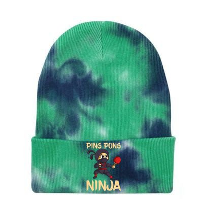 Table Tennis Ping Pong Ninja Lover Tie Dye 12in Knit Beanie