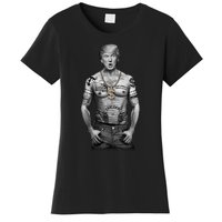 Trump Tattoo Patriotic Gangster Anti Liberal Pro Trump Republican Gifts Women's T-Shirt