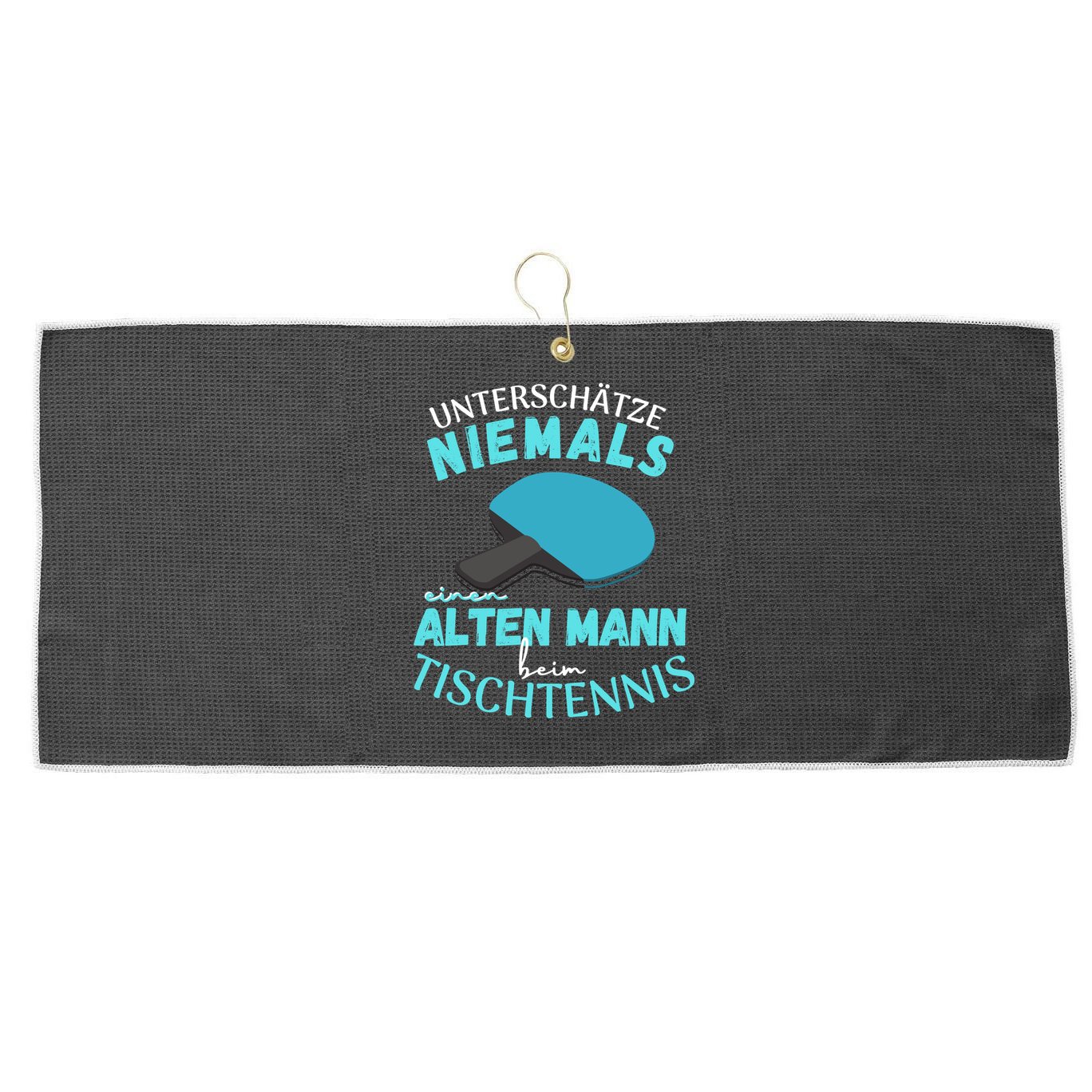 Table Tennis Ping Pong Dad Grandpa Grandfather Fathers Day Gift Large Microfiber Waffle Golf Towel