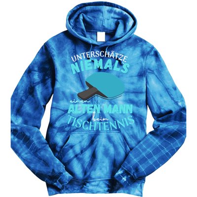 Table Tennis Ping Pong Dad Grandpa Grandfather Fathers Day Gift Tie Dye Hoodie