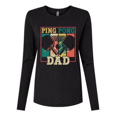 Table Tennis Player Father Ping Pong Dad Funny Table Tennis Great Gift Womens Cotton Relaxed Long Sleeve T-Shirt