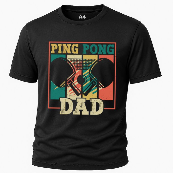 Table Tennis Player Father Ping Pong Dad Funny Table Tennis Great Gift Cooling Performance Crew T-Shirt