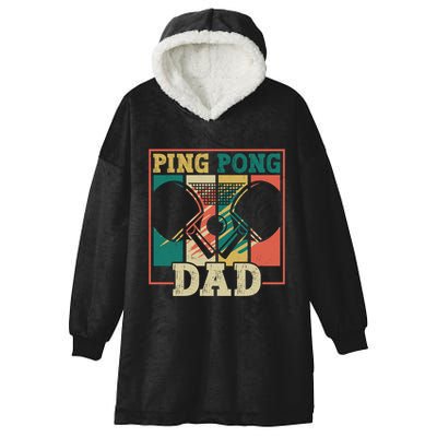 Table Tennis Player Father Ping Pong Dad Funny Table Tennis Great Gift Hooded Wearable Blanket