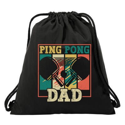 Table Tennis Player Father Ping Pong Dad Funny Table Tennis Great Gift Drawstring Bag