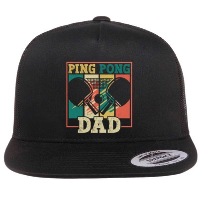 Table Tennis Player Father Ping Pong Dad Funny Table Tennis Great Gift Flat Bill Trucker Hat