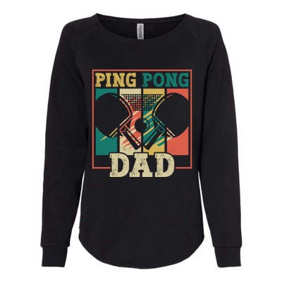 Table Tennis Player Father Ping Pong Dad Funny Table Tennis Great Gift Womens California Wash Sweatshirt