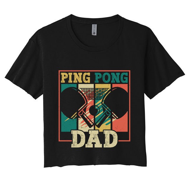 Table Tennis Player Father Ping Pong Dad Funny Table Tennis Great Gift Crop Top