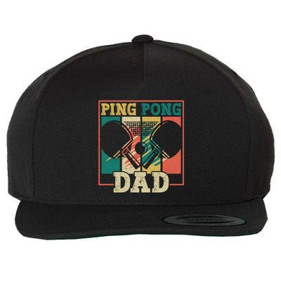 Table Tennis Player Father Ping Pong Dad Funny Table Tennis Great Gift Wool Snapback Cap