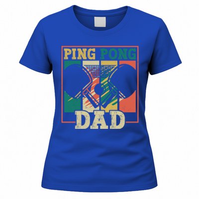 Table Tennis Player Father Ping Pong Dad Funny Table Tennis Great Gift Women's T-Shirt