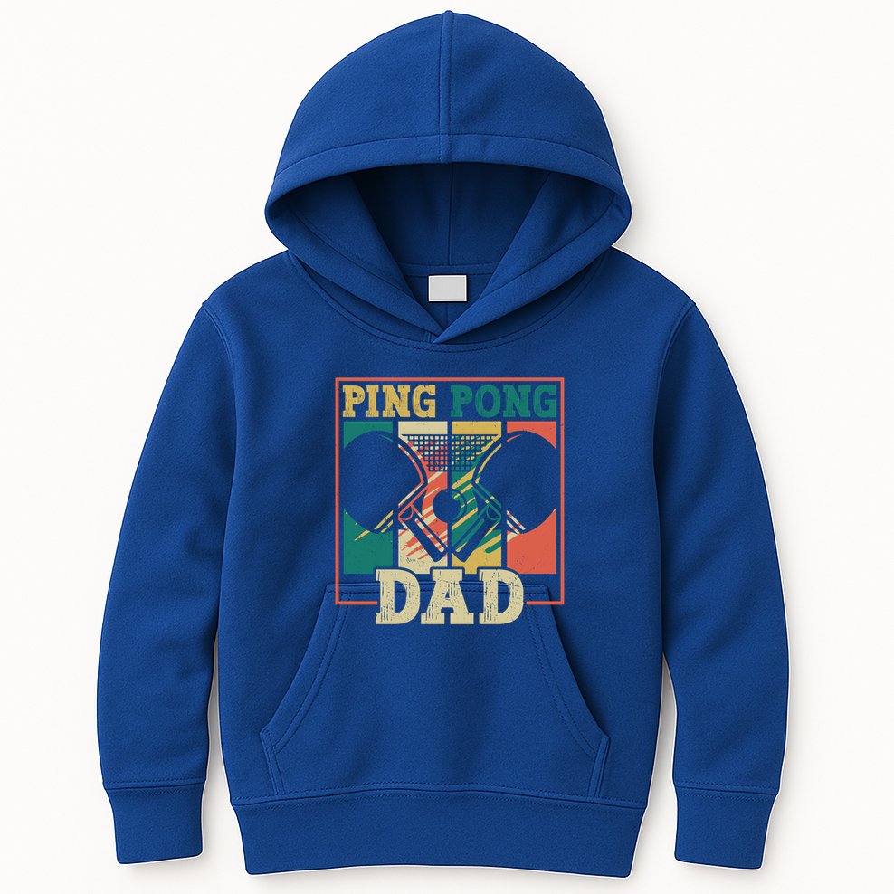 Table Tennis Player Father Ping Pong Dad Funny Table Tennis Great Gift Kids Hoodie
