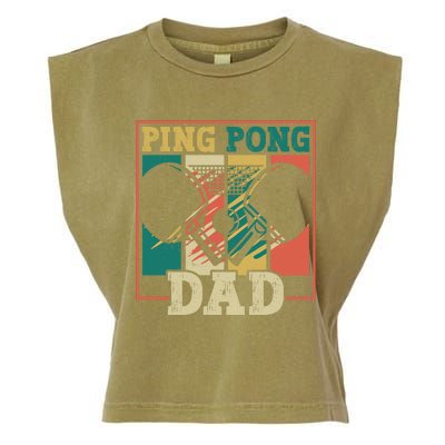 Table Tennis Player Father Ping Pong Dad Funny Table Tennis Great Gift Garment-Dyed Women's Muscle Tee