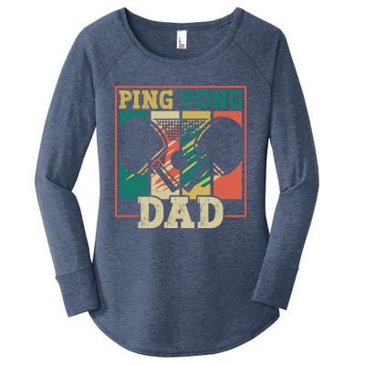 Table Tennis Player Father Ping Pong Dad Funny Table Tennis Great Gift Women's Perfect Tri Tunic Long Sleeve Shirt