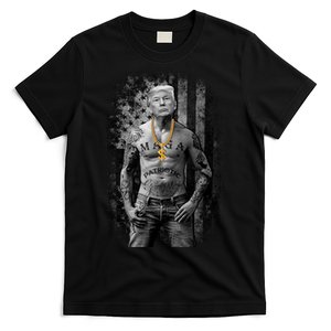 Trump Tattoo Patriotic Gangster Anti Liberal Pro Trump Republican Gifts T-Shirt