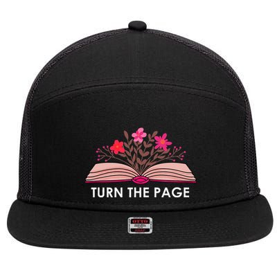 Turn The Page ShirtTeacher Floral Book TTurn The Page 7 Panel Mesh Trucker Snapback Hat