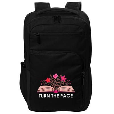 Turn The Page ShirtTeacher Floral Book TTurn The Page Impact Tech Backpack