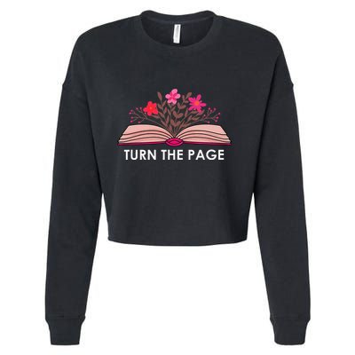 Turn The Page ShirtTeacher Floral Book TTurn The Page Cropped Pullover Crew