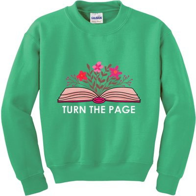 Turn The Page ShirtTeacher Floral Book TTurn The Page Kids Sweatshirt