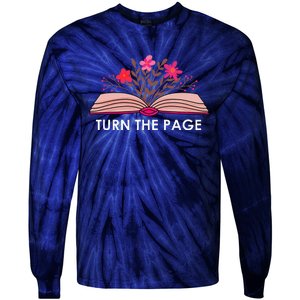 Turn The Page ShirtTeacher Floral Book TTurn The Page Tie-Dye Long Sleeve Shirt