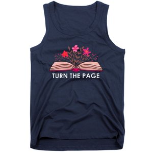 Turn The Page ShirtTeacher Floral Book TTurn The Page Tank Top