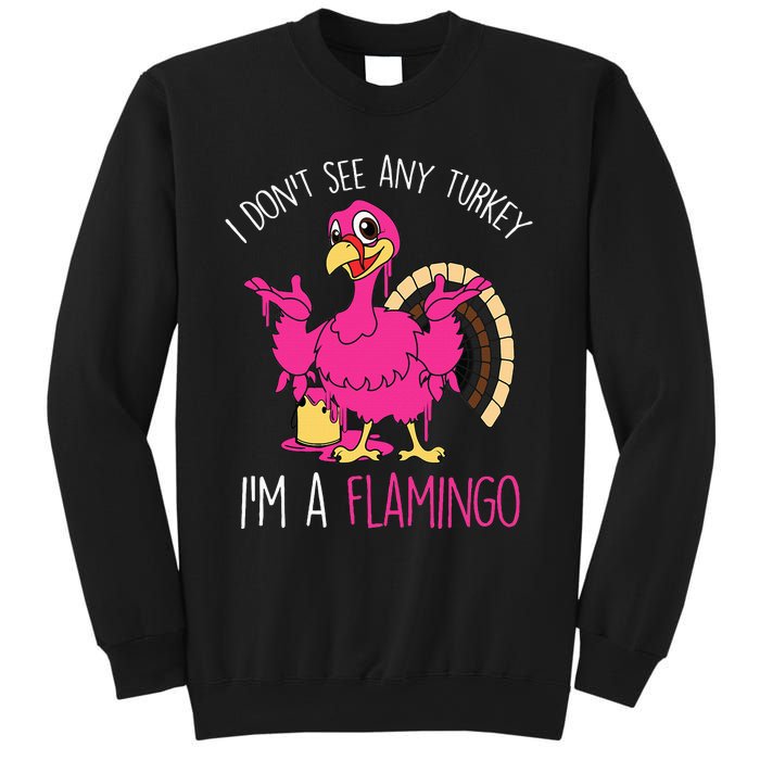 Thanksgiving Turkey Quote Flamingo In Disguise Sweatshirt