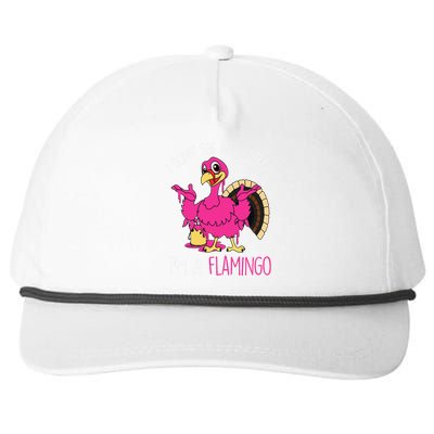 Thanksgiving Turkey Quote Flamingo In Disguise Snapback Five-Panel Rope Hat