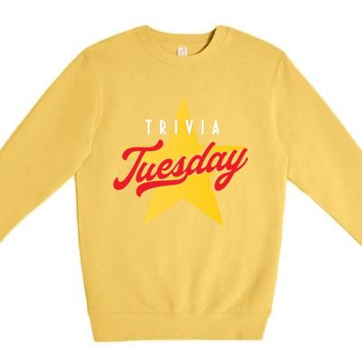 Trivia Tuesday Quiz Games Show Trivia Night Gift Premium Crewneck Sweatshirt