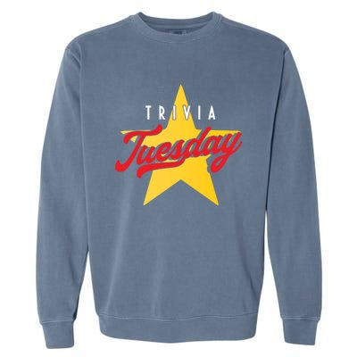 Trivia Tuesday Quiz Games Show Trivia Night Gift Garment-Dyed Sweatshirt