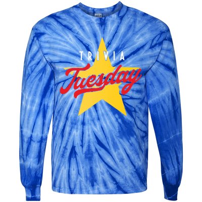 Trivia Tuesday Quiz Games Show Trivia Night Gift Tie-Dye Long Sleeve Shirt