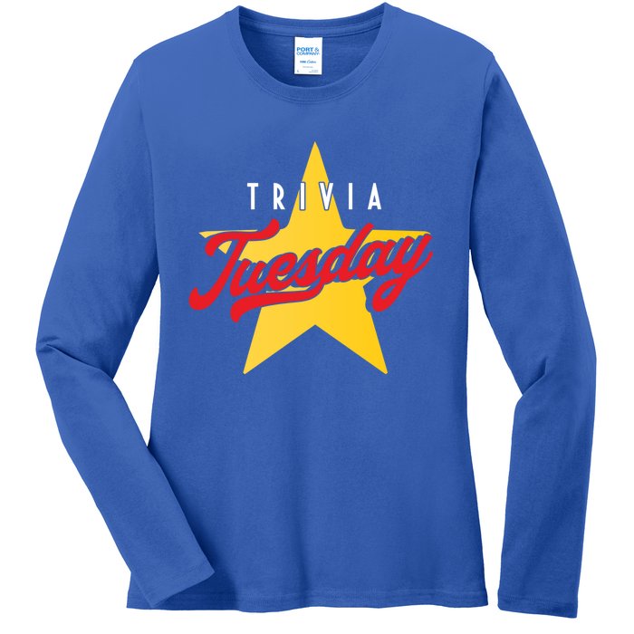 Trivia Tuesday Quiz Games Show Trivia Night Gift Ladies Long Sleeve Shirt