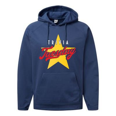 Trivia Tuesday Quiz Games Show Trivia Night Gift Performance Fleece Hoodie