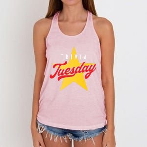 Trivia Tuesday Quiz Games Show Trivia Night Gift Women's Knotted Racerback Tank