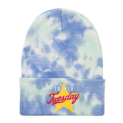 Trivia Tuesday Quiz Games Show Trivia Night Gift Tie Dye 12in Knit Beanie