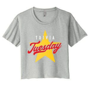 Trivia Tuesday Quiz Games Show Trivia Night Gift Women's Crop Top Tee