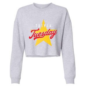 Trivia Tuesday Quiz Games Show Trivia Night Gift Cropped Pullover Crew