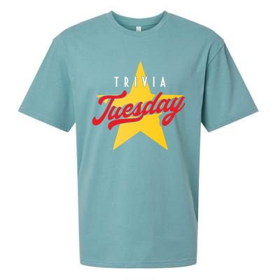 Trivia Tuesday Quiz Games Show Trivia Night Gift Sueded Cloud Jersey T-Shirt