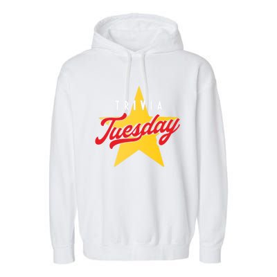 Trivia Tuesday Quiz Games Show Trivia Night Gift Garment-Dyed Fleece Hoodie