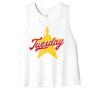 Trivia Tuesday Quiz Games Show Trivia Night Gift Women's Racerback Cropped Tank