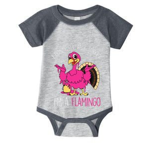 Thanksgiving Turkey Quote Flamingo In Disguise Infant Baby Jersey Bodysuit