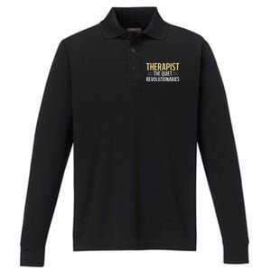 Therapist The Quiet Revolutionaries Therapist Performance Long Sleeve Polo